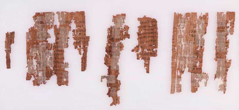 Fragmentos de papiro del libro de Thoth.